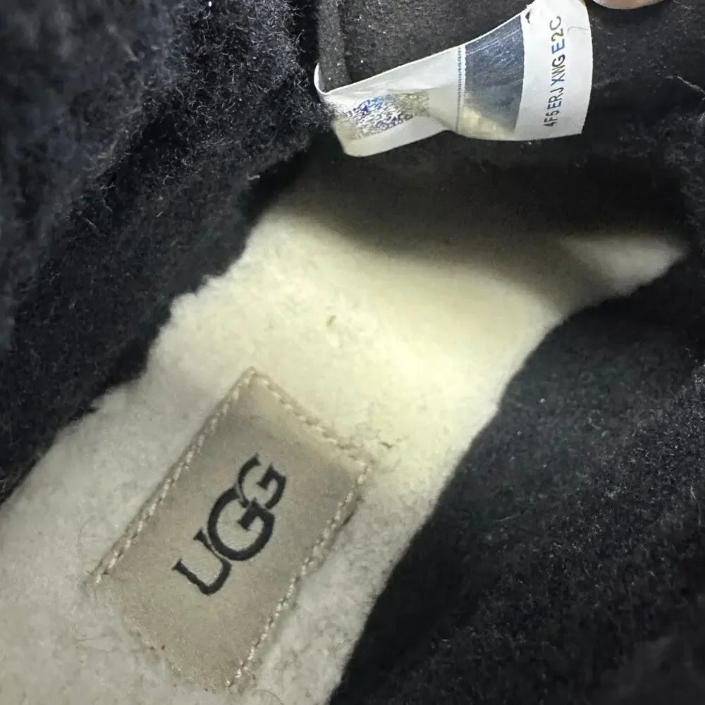Authentic Ugg Harrison Cozy Lace Up Waterproof Boots Women's Black Size 6 7 9